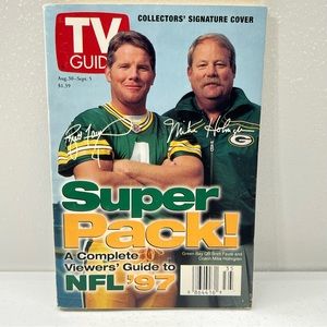 Aug 30 - Sept 5 1997  TV Guide Green Bay Packer's Brett Favre Mike Holmgren